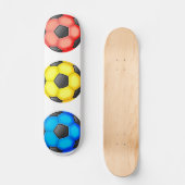 Kleurrijke Voetballen Skateboard (Voorkant)