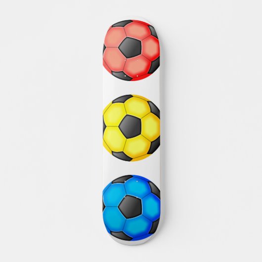 Kleurrijke Voetballen Skateboard (Voorkant)