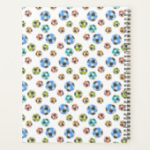 Kleurrijke voetzoeker voegt Jouw namen toe Planner (Achterkant)