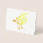 Kleurrijke vogel Aanpasbare tekst Echt All-Gelegen Folie Kaarten (Voorkant)