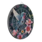 Kleurrijke Vogel Bloemendartbord Dartbord (Voorkant Links)
