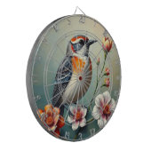 Kleurrijke Vogel Bloemendartbord Dartbord (Voorkant Links)