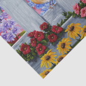 Kleurrijke vogel bloementuin tissuepapier (Detail)