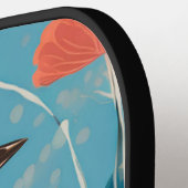 Kleurrijke vogel gepersonaliseerde pickleball padd paddle (Links Detail)
