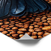 Kleurrijke vogel gerangschikt met zonnebloemen poster (Hoek)