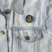 Kleurrijke Vogel Kunst Ronde Button 3,2 Cm (In situ)