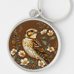 Kleurrijke Vogel Kunst Sleutelhanger