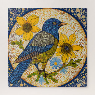 Kleurrijke vogel  legpuzzel