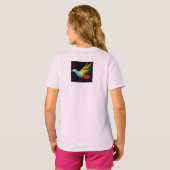 Kleurrijke vogel met uitgespreide vleugels t-shirt (Achterkant volledig)