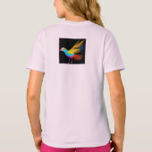 Kleurrijke vogel met uitgespreide vleugels t-shirt (Achterkant)