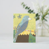 Kleurrijke vogel op een draad briefkaart (Staand voorkant)