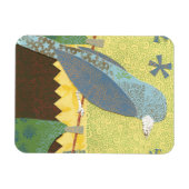 Kleurrijke vogel op een draad magneet (Horizontaal)