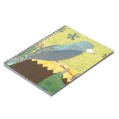 Kleurrijke vogel op een draad notitieboek (Linkerzijde)