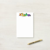 Kleurrijke Vogel Post-it® Notities Notes (Op bureau)