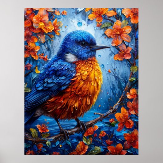 Kleurrijke vogel poster (Voorkant)