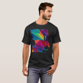 Kleurrijke vogel retro t-shirt (Voorkant volledig)