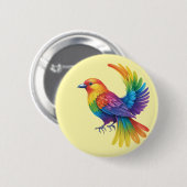 Kleurrijke Vogel Ronde Button 5,7 Cm (Voorkant /achterkant)