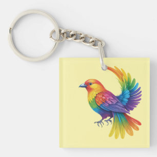 Kleurrijke vogel sleutelhanger