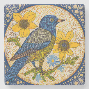 Kleurrijke vogel  stenen onderzetter
