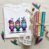 Kleurrijke Vogel Trio T-shirt