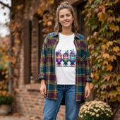 Kleurrijke Vogel Trio T-shirt