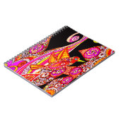 Kleurrijke vogel van het paradijszwarte Notitieboe Notitieboek (Linkerzijde)