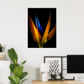 Kleurrijke vogel van Paradise Flower Poster afdruk (Thuiskantoor)