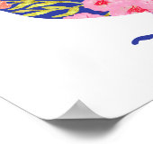 Kleurrijke vogelbloemen verlaten Chic Florence Ani Poster (Hoek)