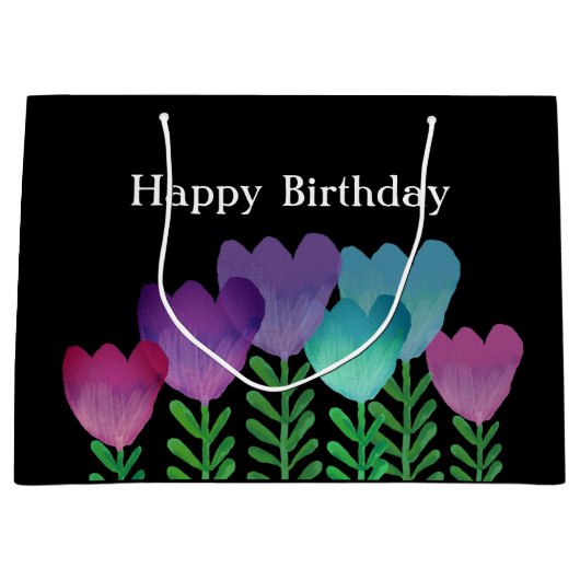  kleurrijke vogelgriep groot cadeauzakje (Voorkant)