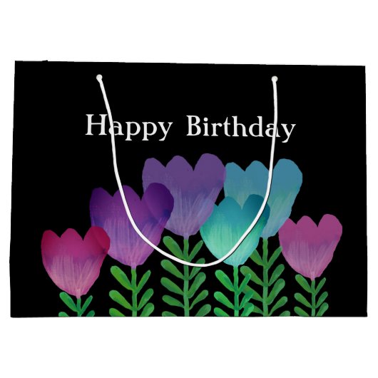  kleurrijke vogelgriep groot cadeauzakje (Achterkant)