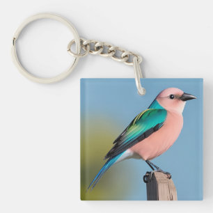 🐦 Kleurrijke Vogelillustratie Voor Natuurstijl 🐦 Sleutelhanger
