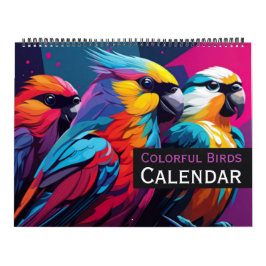 Kleurrijke Vogelkalender Kalender