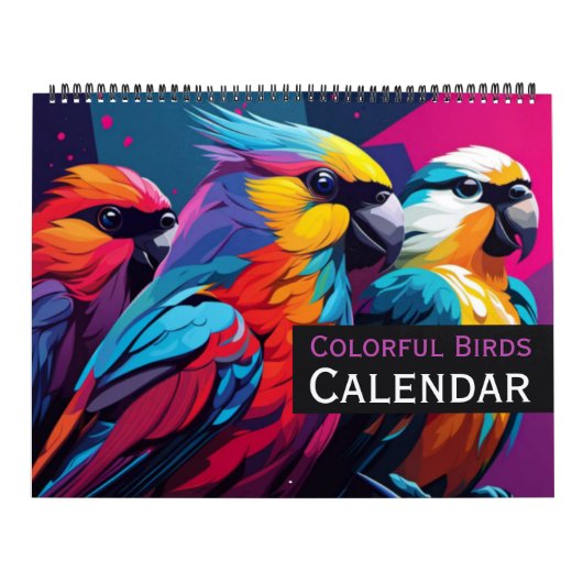Kleurrijke Vogelkalender Kalender (Hoes)
