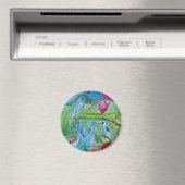 Kleurrijke vogelmagneet magneet (Insitu (Vaatwasser))