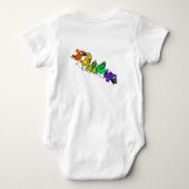 Kleurrijke Vogels Baby Bodysuit (Achterkant)