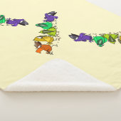 Kleurrijke Vogels Baby Sherpa Deken (3/4)