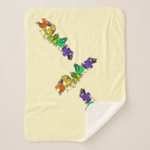 Kleurrijke Vogels Baby Sherpa Deken