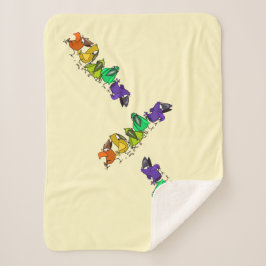 Kleurrijke Vogels Baby Sherpa Deken