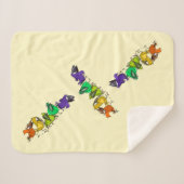 Kleurrijke Vogels Baby Sherpa Deken (Voorkant (horizontaal))