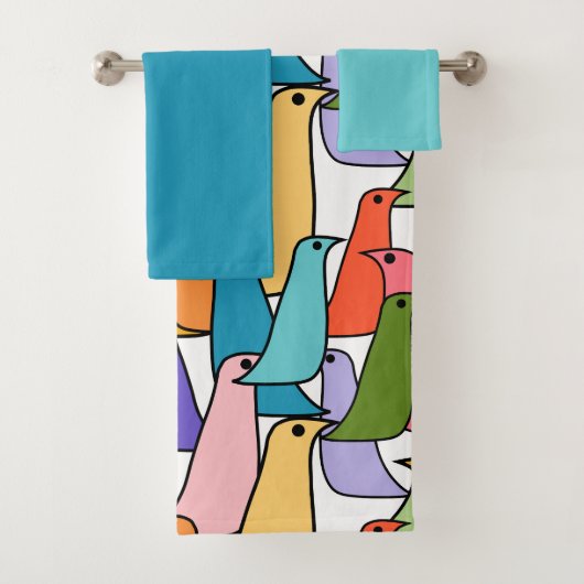 Kleurrijke vogels bad handdoek (Insitu)