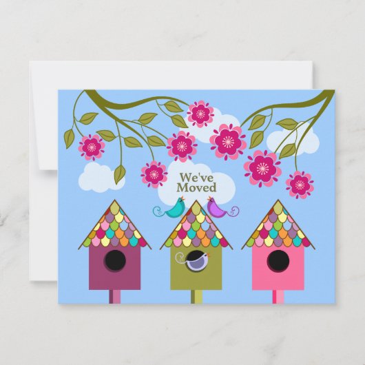 Kleurrijke Vogels Bewegende Aankondiging (Voorkant)