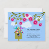 Kleurrijke Vogels Bewegende Aankondiging (Achterkant)