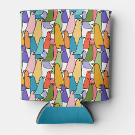 Kleurrijke vogels blikjeskoeler