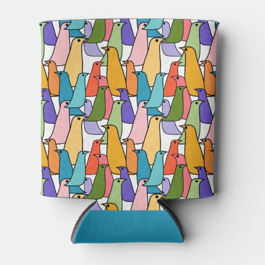 Kleurrijke vogels blikjeskoeler (Voorkant)