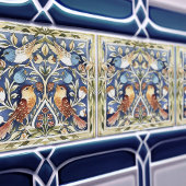 Kleurrijke Vogels & Bloemen Kunst en Ambachten Tegeltje