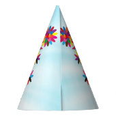 Kleurrijke vogels, Bloemen Mexicaans Patroon Feesthoedjes (Achterkant)