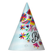 Kleurrijke vogels, Bloemen Mexicaans Patroon Feesthoedjes (Links)