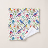 Kleurrijke Vogels Bloemen Patroon Bad Handdoek