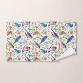 Kleurrijke Vogels Bloemen Patroon Bad Handdoek (Handdoek)