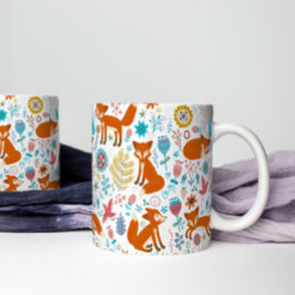 Kleurrijke vogels Bloemen & Vossen Patroon Koffiemok